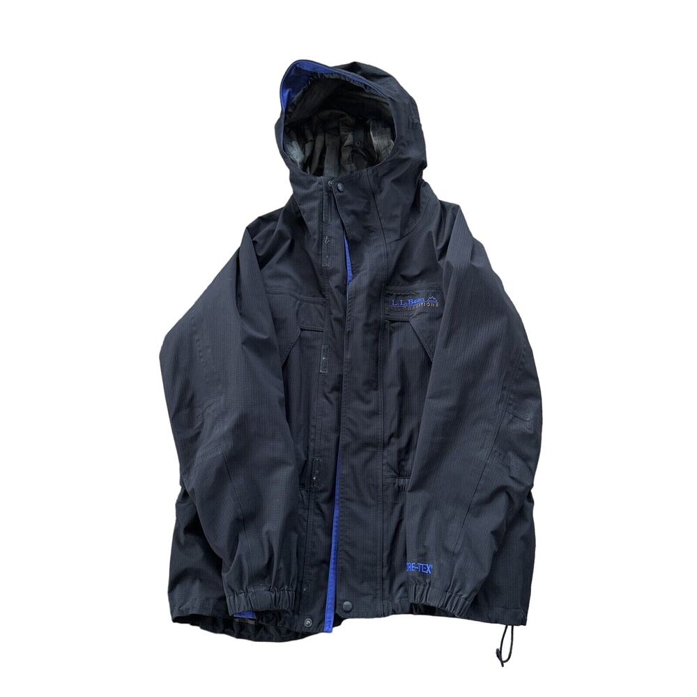 LL Bean Mountain Guide Mens Jacket Gore-Tex Hooded Mens Reg Large Vintage